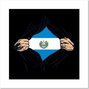 Proud El Salvador Flag, El Salvador gift heritage, Salvadorian girl Boy Friend Salvadoreño Posters and Art